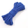 Cuerda de algodón trenzado azul de 3mm 4mm para manualidades DIY y joyería artesanal - 10 Metros / 12 Azul Real