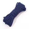 Cuerda de algodón trenzado azul oscuro de 4 mm para joyas hechas a mano y manualidades creativas - 10 Metros / 13 Azul Marino