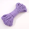 Cuerda de algodón trenzado púrpura de 4 mm para manualidades y proyectos macramé - 10 Metros / 15 Púrpura claro