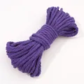 Cordón de algodón trenzado morado de 3mm para manualidades DIY y accesorios de joyería - 10 Metros / 16 púrpura oscuro