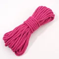 Cuerda de algodón trenzada de color rosa intenso para joyería hecha a mano y proyectos DIY - 10 Metros / 17 Rosa Rojo