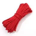 Cordón de algodón trenzado rojo de 4 mm para manualidades y decoraciones de bricolaje - 10 Metros / 18 Rojo Brillante