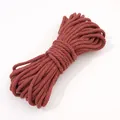 Cuerda de algodón trenzado de 4 mm en marrón rojizo para proyectos de artesanía DIY - 10 Metros / 20 Rojo Óxido