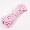 Manojo de cordón de algodón trenzado rosa suave de 3 mm/4 mm para manualidades y accesorios. - 10 Metros / 22 Rosa Claro