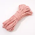 Cuerda de algodón trenzada rosa para manualidades DIY y accesorios hechos a mano - 10 Metros / 23 Rosa Palo