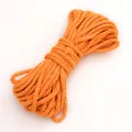 Cuerda de algodón trenzado naranja de 3mm-4mm para manualidades DIY y llaveros a mano - 10 Metros / 26 Amarillo Dorado
