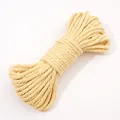 Paquete de cuerda trenzada de algodón hilado beige de 3 mm para manualidades DIY - 10 Metros / 27 Amarillo Pálido