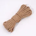 Haz de cuerda de algodón trenzado marrón de 4 mm para manualidades y accesorios hechos a mano - 10 Metros / 29 Amarillo Lino