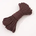 Cuerda de algodón trenzado marrón oscuro de 4 mm para manualidades y bricolaje hechas a mano - 10 Metros / 34 Marrón