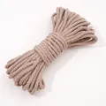 Cuerda de algodón trenzado de 3mm/4mm color gris café para manualidades DIY y decoraciones - 10 Metros / 36 Café con Leche