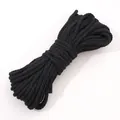 Cuerda de algodón trenzado negro de 3/4mm para artesanías hechas a mano y accesorios - 10 Metros / 37 Negro