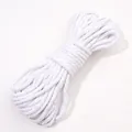 Strapazierfähiges 3mm oder 4mm weißes geflochtenes Baumwollseil für DIY Handwerk - 10 Meter / Gebleichtes Weiß
