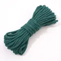 Hochwertiges 3mm/4mm dunkelgrünes geflochtenes Baumwollseil für DIY-Handwerksprojekte - 10 Meter / Dunkelgrün