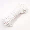 Manojo de cuerda de algodón trenzado blanco de 3/4 mm para artesanías y accesorios DIY - 10 Metros / Blanco Leche