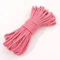 Cuerda de algodón trenzado rosa duradera para manualidades DIY y accesorios hechos a mano - 10 Metros / Rosa Sandía