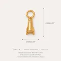 Mini gold rocket shape pendant charm in polished stainless steel for DIY jewelry - Rocket