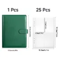 Raccoglitore verde A5 per risparmi con 25 tasche trasparenti per la pianificazione - 25 Tasche / Verde Scuro