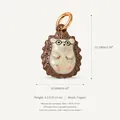 Schattige egel hanger in koper met brildetails voor het maken van sieraden DIY-projecten - 4 Egel Hanger Zonder Ketting