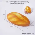 Realistic PU slow rebound simulation bread model prop, 18cm length, golden yellow color - Oat Bread