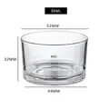 Contenitore per candele in vetro trasparente da 36ml con diametro superiore di 52mm - Stile Piatto Trasparente (5232) / 36ml