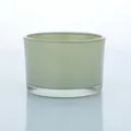 Minimalist sage green frosted glass candle jar holder for aromatherapy and home decor - Frosted Matcha Green / 140ml