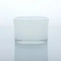 Minimalist frosted white glass candle jar for aromatherapy and home decor - Matte Pure White / 140ml