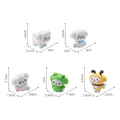 Collection of cute miniature puppy figurines with frog and bee outfits dimension guide - Cartoon Dog Style / 1 Piece