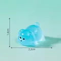 Miniature blue luminous puppy figurine for DIY crafts and micro landscapes, 2.2cm long - 2.2cm x 1.4cm / 2# Blue