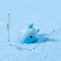 Adorable figurine de baleine miniature bleu clair pour micro-paysage, 1,5x1,3x1,2 cm - Baleine bleue / Mini (1.5x1.3x1.2cm)