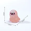 Pink translucent ghost figurine variant with 2.9cm height and 2.4cm width dimensions - Luminous Ghost / 2# Red