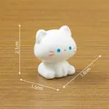 Cute miniature white cat figurine ornament for DIY micro landscape desktop decoration. - Sitting Cat / White Cat