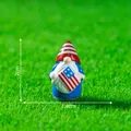 Statuina di gnomo patriottico in miniatura con stelle e strisce per micro paesaggio - Con Bandiera / Gnomo della Libertà