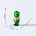 Small green Christmas soldier figurine for micro landscape DIY crafts 3.1cm tall - 2# Celebration Figure / 3.1x1.8x1.4cm / Green