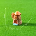 Miniature resin mushroom house fairy garden ornament micro landscape bonsai DIY decor piece - Small House Series / 1# Orange Mushroom House