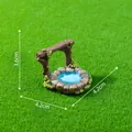 Figura de pozo miniatura en resina para micro paisajes, tamaño 4,2 cm x 4,2 cm x 3,6 cm. - Pozo de Agua