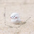 Figurine miniature de phoque blanc mignon pour décoration de paysage DIY, 1,5 cm de long. - Phoque qui se couvre le visage / Phoque Miniature / Blanc (2# Se couvre le visage)