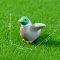 Mini figura pato real para micro paisaje con etiquetas de dimensiones de tamaño claras - 2# Pato (C-Z0446) / 2.4x1.8x2.0cm