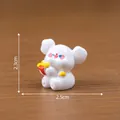 Mini statuetta di koala bianco con confezione regalo per decorazione fai-da-te casa delle bambole - 2# Cucciolo Fiore Regalo