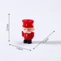 Miniature red Christmas soldier figurine for micro landscape DIY crafts and desk decor - 3# Soldier Figure / 2.7x1.6x1.2cm / Red