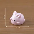 Pink cute bunny miniature figurine shown with 2.7cm width and 2.0cm height - 1# Pink Rabbit / Pink Rabbit