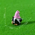Miniature Halloween witch gnome figurine with pink polka dot hat, dimension 2.7cm - 1# Witch Gnome