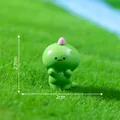 Miniature green dinosaur figurine with pink horn for micro landscape DIY decoration - Cute Dinosaur / Mini Dinosaur