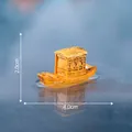 Miniature resin Jiangnan Wu Peng boat ornament with 4cm length for micro-landscape decor - Qinhuai Tour Boat Style (C2773) / 4.0x2.0cm