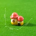 Miniature resin mushroom house figurine, cute micro landscape gardening DIY decor ornament. - Small House Series / 2# Red Mushroom House