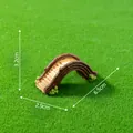 Miniatura adorno de puente de resina para decoración de jardín micro paisaje, 6,5x2,9x3,2cm - Puente de Madera