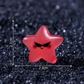 Charm stella luminosa rossa con faccia da sole, accessorio decorativo fai-da-te 2,3 cm. - Rosso