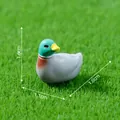 Mini figura de pato azulón para decoración de jardín, 1,6 cm de alto y 1,8 cm de largo - 3# Pato (C-Z0446) / 1.8x1.1x1.6cm