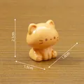 Cute sitting orange cat miniature figurine for DIY decor and desktop ornament - Sitting Cat / Orange Cat