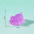 Miniature purple luminous lying puppy figurine 2.2cm for DIY micro landscape decor - 2.2cm x 1.4cm / Purple