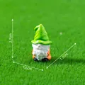 Miniature Halloween gnome figurine with green witch hat and skull ornament, 2.7cm height - 2# Skull Gnome